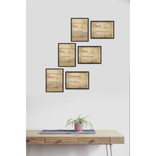 Takivis Türkçe Kelimeler  6 Parça Mdf Tablo