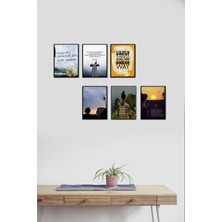 Takivis Alıntılar 6 Parça Mdf Tablo