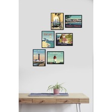 Takivis Tatil Yerleri 6 Parça Mdf Tablo