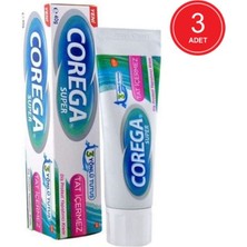 Corega Super Tat Içermez Diş Protezi Yapıştırıcı Krem 40 G x  3 Paket