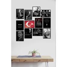Takivis Mustafa Kemal Atatürk 12 Parça Mdf Tablo