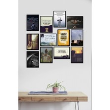 Takivis Motivasyon 12 Parça Mdf Tablo