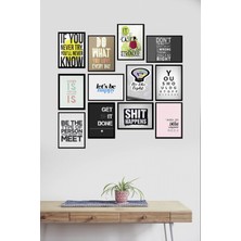 Takivis Motivasyon 12 Parça Mdf Tablo