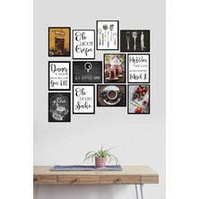 Takivis Kahve ve Çay 12 Parça Mdf Tablo
