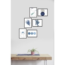 Takivis Estetik Mavi 6 Parça Mdf Tablo