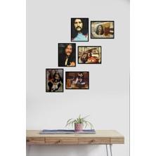 Takivis Barış Manço 6 Parça Mdf Tablo