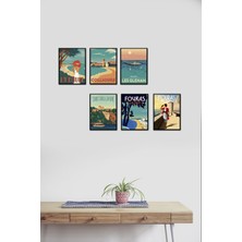 Takivis Tatil Yerleri 6 Parça Mdf Tablo