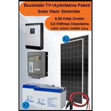 N&D Lighting Buzdolabı+Tv+Aydınlatma Maxi Mono Solar Paket 6,50KWP