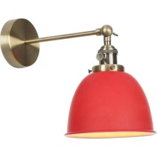 Rys Retro Metal Dekoratif Rustik Mafsallı Kırmızı Duvar Aplik