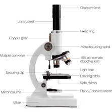 KKmoon 64X - 2400X Monoküler Optik Mikroskop Ilkokul Çocukları (Yurt Dışından)