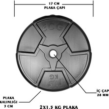 Ecgspor Özel Seri 1.5 kg Siyah Plaka-2 Adet