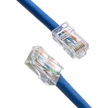 Aogo 100 Adet RJ45 Cat 5 Konnektör 8P8C Ethernet Jakı RJ45 Cat5 Konnektör Ethernet Kablo Sıkma Uç Fiş