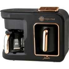 Jumbo Hatır Plus Mod 5 In 1 Black Copper Çay ve Kahve Makinesi