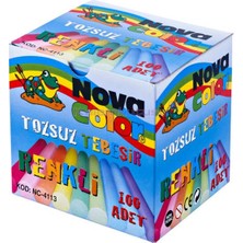 Nova Color Tebeşir 100'LÜ Kırmızı Tozsuz NC-4115