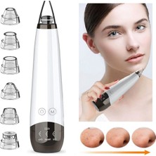 Megaw 6 In 1 Şarjlı Vakumlu Yüz Temizleme Peeling Siyah Nokta  Cihaz LED Ekranlı