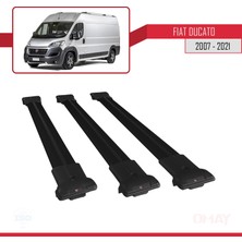 OMAY Fiat Ducato 2007 ve Sonrası Fly Model Ara Atkı Tavan Barı Siyah 3 Adet Bar