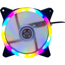 UniChrome ZR-100 1800RPM Rainbow RGB Kasa Fanı 12cm Renkli Gökkuşağı Fanı 0.3A