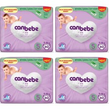 Canbebe Bebek Bezi 5 Numara Beden 11-18 kg 60'lı x 4 Paket