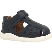Kids A More Winco Tek Cırtlı Deri Yumuşak Ilk Adım Sandaleti Lacivert