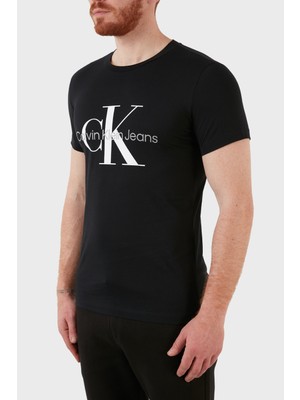 Calvin Klein Slim Fit Bisiklet Yaka % 100 Pamuk T Shirt Erkek T Shirt J30J320935 Beh