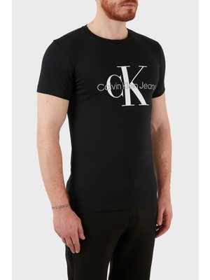 Calvin Klein Slim Fit Bisiklet Yaka % 100 Pamuk T Shirt Erkek T Shirt J30J320935 Beh