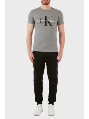 Calvin Klein Erkek Core Monogram Slim Gri T-Shirt