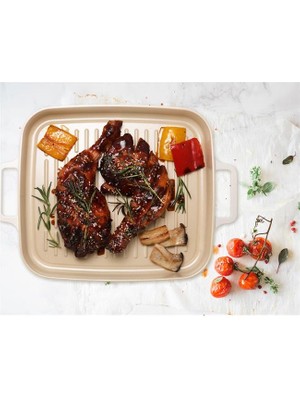 Neoflam Fika Dikdörtgen Alüminyum Grill Tava 28 cm