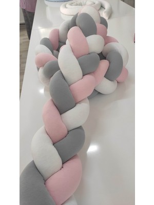 Meleğin Işıklı Topları 420 cm 3'lü Örgü Koruma /80X130 Anne Yanı Park Beşik - Yatak Koruyucu