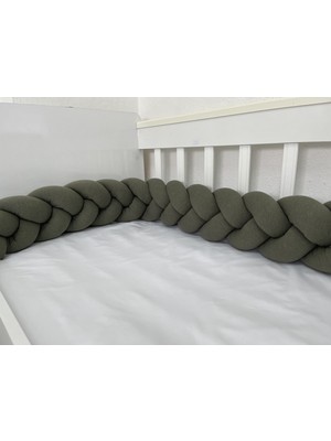 Meleğin Işıklı Topları 420 cm 3'lü Örgü Koruma /80X130 Anne Yanı Park Beşik - Yatak Koruyucu