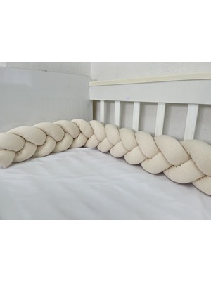 Meleğin Işıklı Topları 420 cm 3'lü Örgü Koruma /80X130 Anne Yanı Park Beşik - Yatak Koruyucu