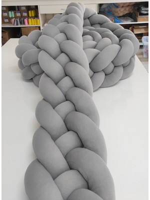 Meleğin Işıklı Topları 420 cm 4'lü Örgü Koruma /80X130 Anne Yanı Park Beşik - Yatak Koruyucu