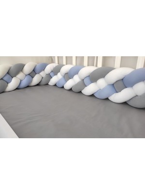 Meleğin Işıklı Topları 420 cm 4'lü Örgü Koruma /80X130 Anne Yanı Park Beşik - Yatak Koruyucu