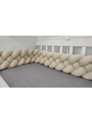 Meleğin Işıklı Topları 420 cm 4'lü Örgü Koruma /80X130 Anne Yanı Park Beşik - Yatak Koruyucu