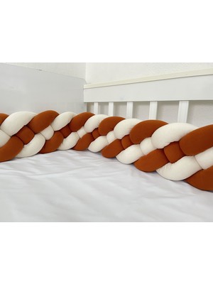 Meleğin Işıklı Topları 420 cm 4'lü Örgü Koruma /80X130 Anne Yanı Park Beşik - Yatak Koruyucu