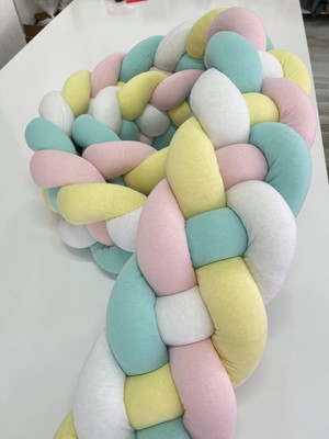 Meleğin Işıklı Topları 420 cm 4'lü Örgü Koruma /80X130 Anne Yanı Park Beşik - Yatak Koruyucu