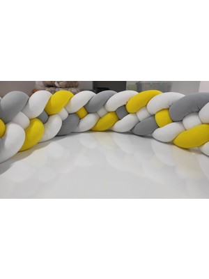 Meleğin Işıklı Topları 240 cm 4'lü Örgü Koruma /50X90 Sepet Beşik - Yatak Koruyucu