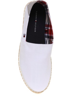 Tommy Hilfiger FM0FM00569YBR Tekstil Beyaz Erkek Espadril