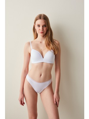 Penti Easy Pamuklu Trim Beyaz Slip Külot