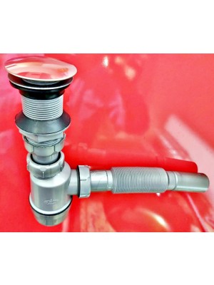 Yapıtaşı YT59 Taslı Koku Önleyicili Pop-Up Bas Aç Körüklü Lavabo Gider Sifonu Gri Renk