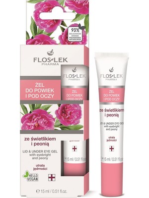Floslek Kuru Ciltli Elastikiyet Kaybı Ve  Olan Ciltler İçin Şakayık Çiçeği İçerikli  Çevresi Aydınlatıcı Bakım Jeli 15 ml