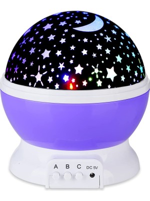 Viselia Gece Lambası Dönen Star Master Projeksiyon Işık LED Lamba Yıldız Yansıtmalı Tavan Lamba