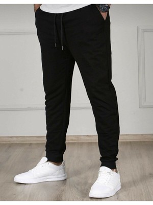 DAXİS Sportwear Company Erkek Siyah Slim Fit Jogger Eşofman Altı