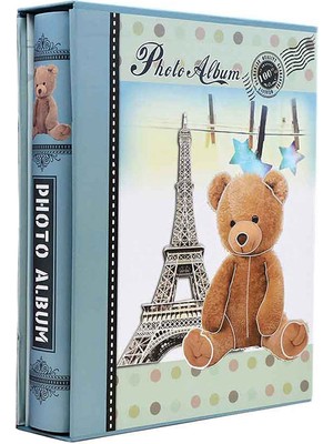 Best Hediye 200'LÜK 10 x 15 cm Kutulu Ayı Figürlü Fotoğraf Albümü