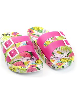 Gezer Yazlık Kaydırmaz Taban Iki Toka Kız Çocuk Terlik