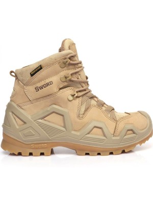 Sword SS611 Kısa Tactical Bot Bej Nubuk Deri Su Geçirmez 41 Numara Operasyonel Kullanım İçin