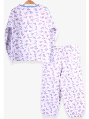 Breeze Kız Bebek Pijama Takımı Köpekcik Desenli 9 Ay-3 Yaş, Beyaz