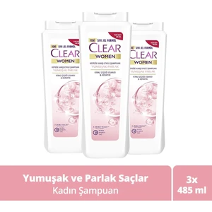 Women Kepeğe Karşı Etkili Şampuan Yumuşak Parlak Kiraz Çiçeği Esansı & Keratin 485 ml X3