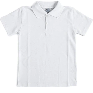 Ada Bebek Çocuk Beyaz Kısa Kol Çocuk Düz Renk Okul Lakos Tişört - 80238-BEYAZ