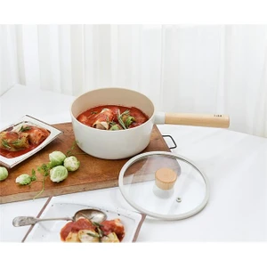 Fika Cam Kapaklı Alüminyum Döküm Sos Tencere 18 cm