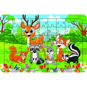 Güven Serigrafi Hayvanlar 54 Parça Ahşap Çocuk Puzzle Yapboz Model 12
